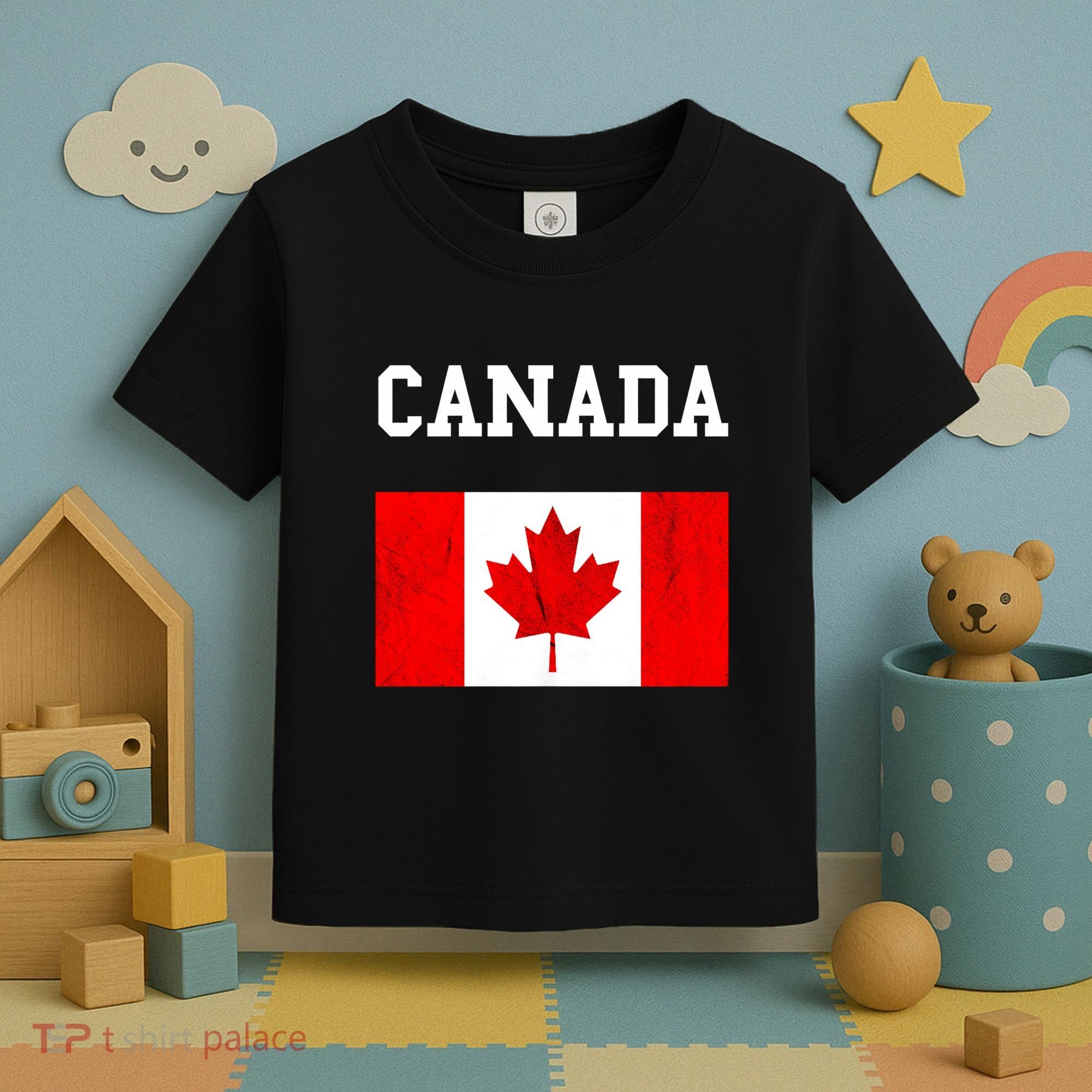 Canadian Flag Maple Leaf Canadian Flag Toddler T-Shirt