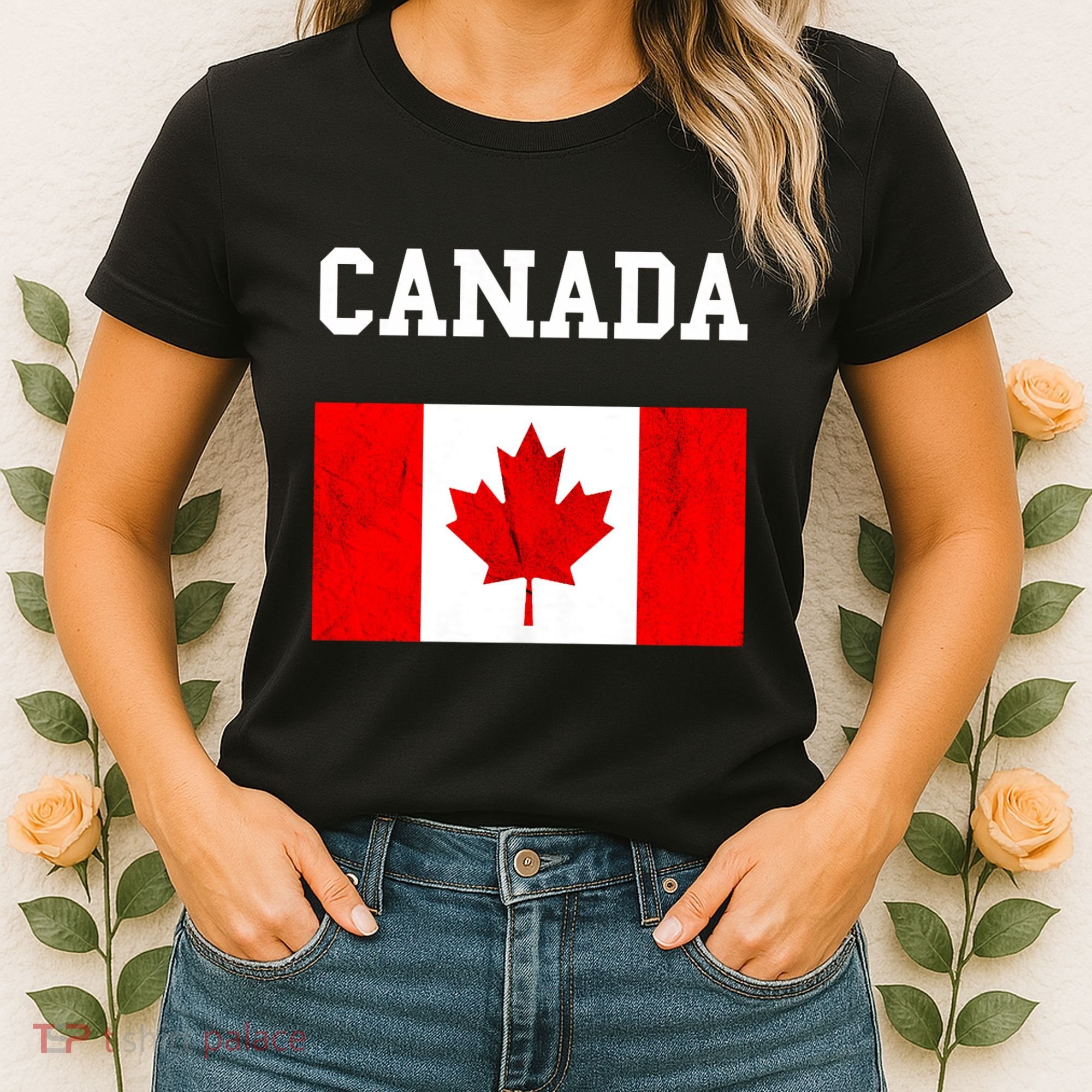 Canadian Flag Maple Leaf Canadian Flag Women's T-Shirt