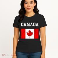 Canadian Flag Maple Leaf Canadian Flag Women's T-Shirt thumb 4