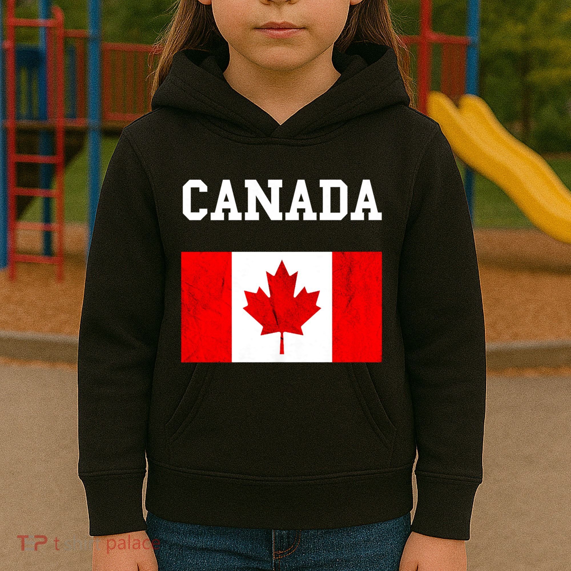 Canadian Flag Maple Leaf Canadian Flag Kids Hoodie