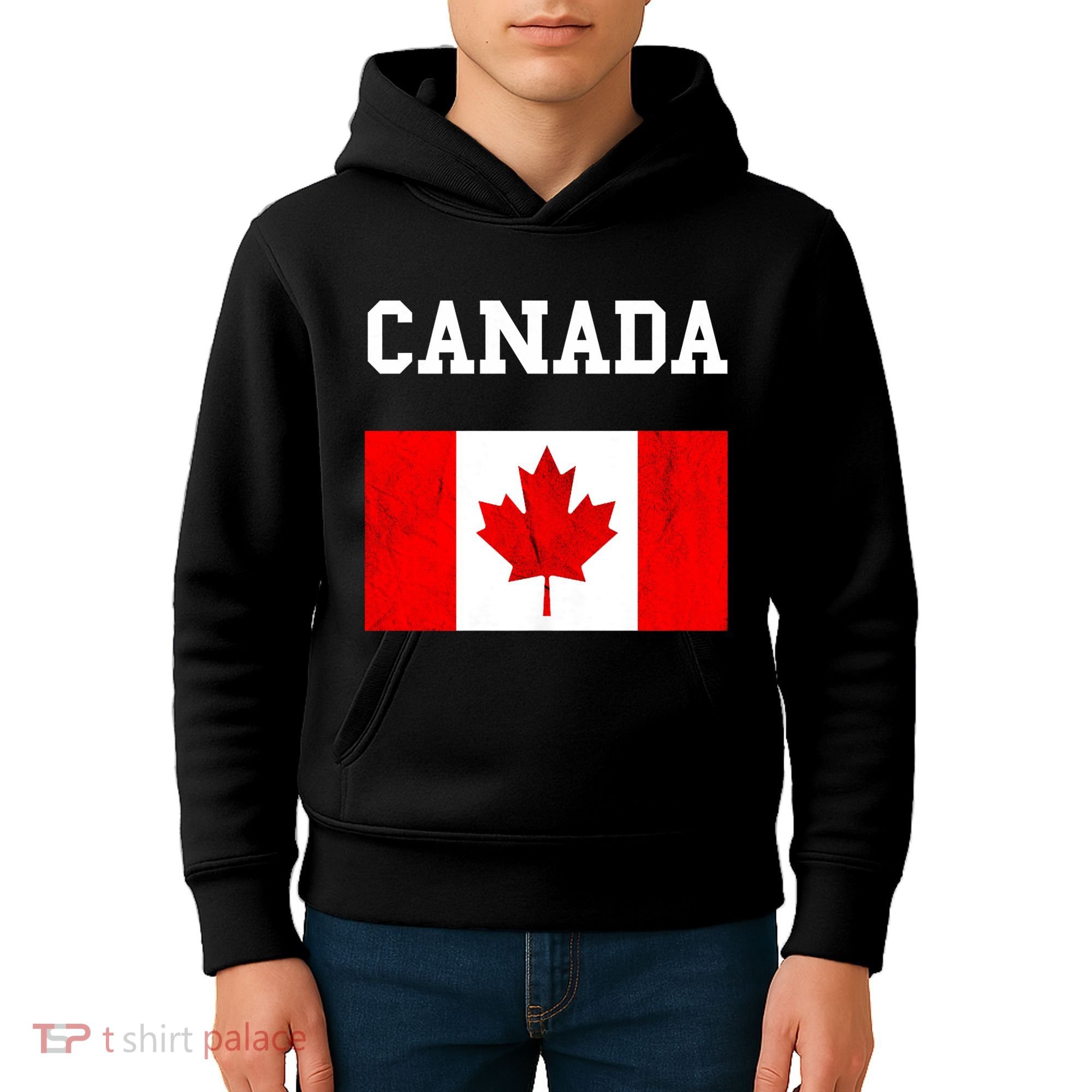Canadian Flag Maple Leaf Canadian Flag Kids Hoodie