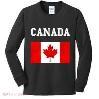 Canadian Flag Maple Leaf Canadian Flag Kids Long Sleeve Shirt thumb 0