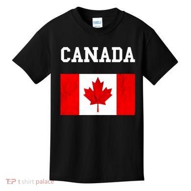 Canadian Flag Maple Leaf Canadian Flag Kids T-Shirt
