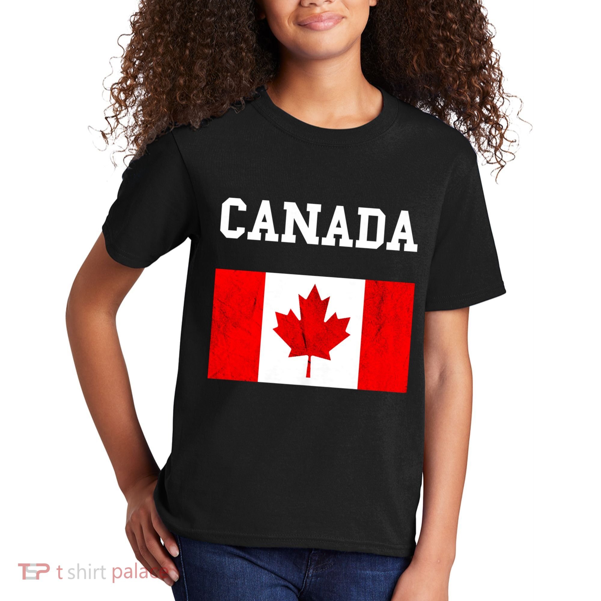 Canadian Flag Maple Leaf Canadian Flag Kids T-Shirt