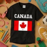 Canadian Flag Maple Leaf Canadian Flag Kids T-Shirt thumb 3