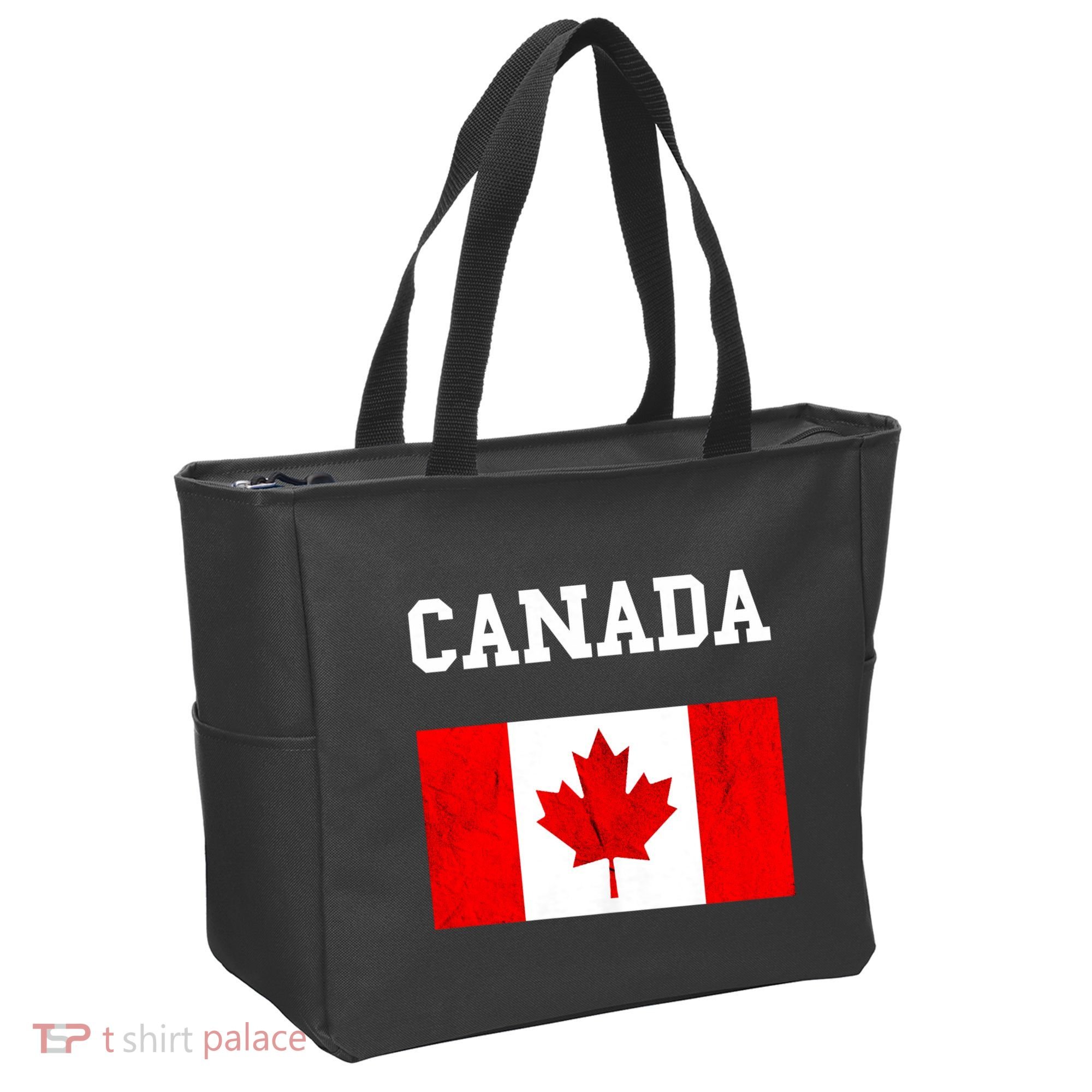 Canadian Flag Maple Leaf Canadian Flag Tote Bag