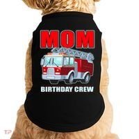 Cute Funny Mom Birthday Crew Firetruck Doggie Tank thumb 0