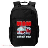 Cute Funny Mom Birthday Crew Firetruck Backpack thumb 0