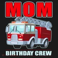 Cute Funny Mom Birthday Crew Firetruck Women's Hoodie thumb 2