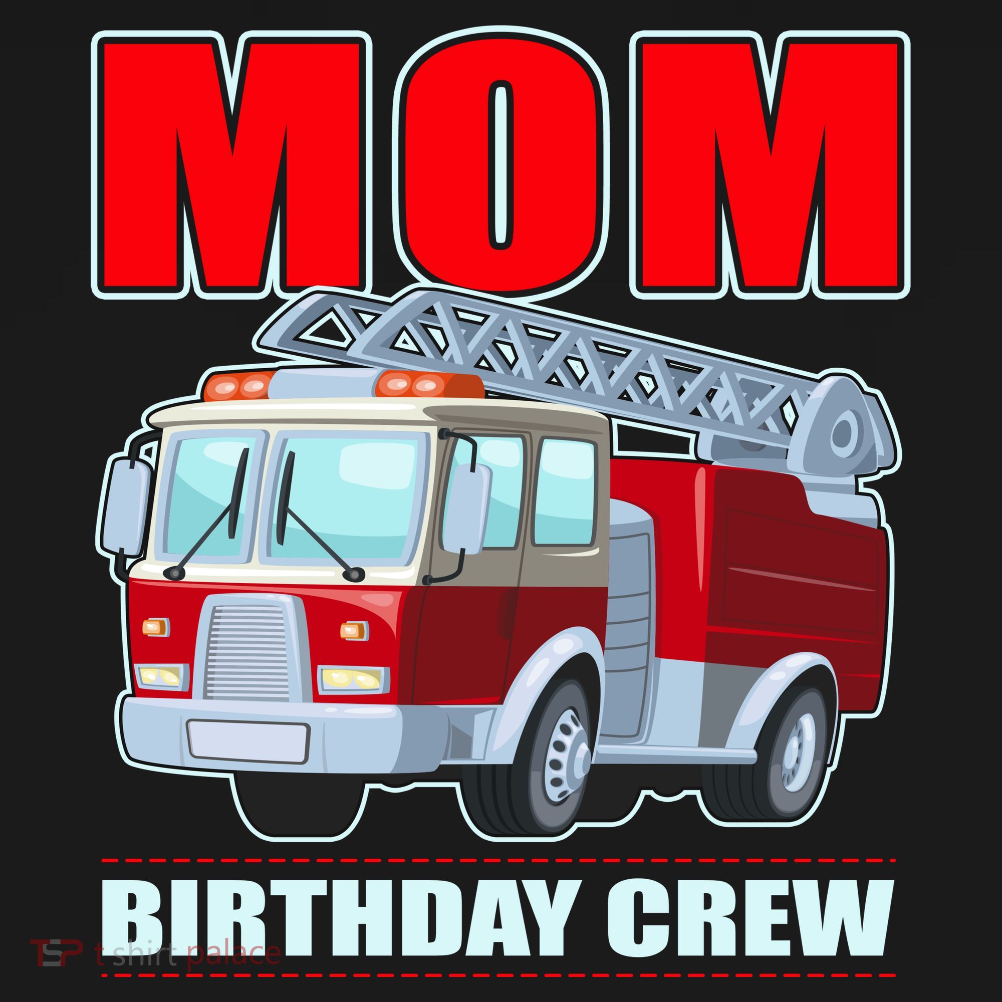 Cute Funny Mom Birthday Crew Firetruck Women's Hoodie
