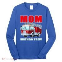 Cute Funny Mom Birthday Crew Firetruck Long Sleeve Shirt thumb 0