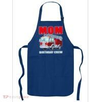 Cute Funny Mom Birthday Crew Firetruck Apron thumb 0
