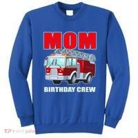 Cute Funny Mom Birthday Crew Firetruck Sweatshirt thumb 0