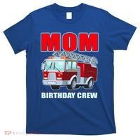 Cute Funny Mom Birthday Crew Firetruck T-Shirt thumb 0