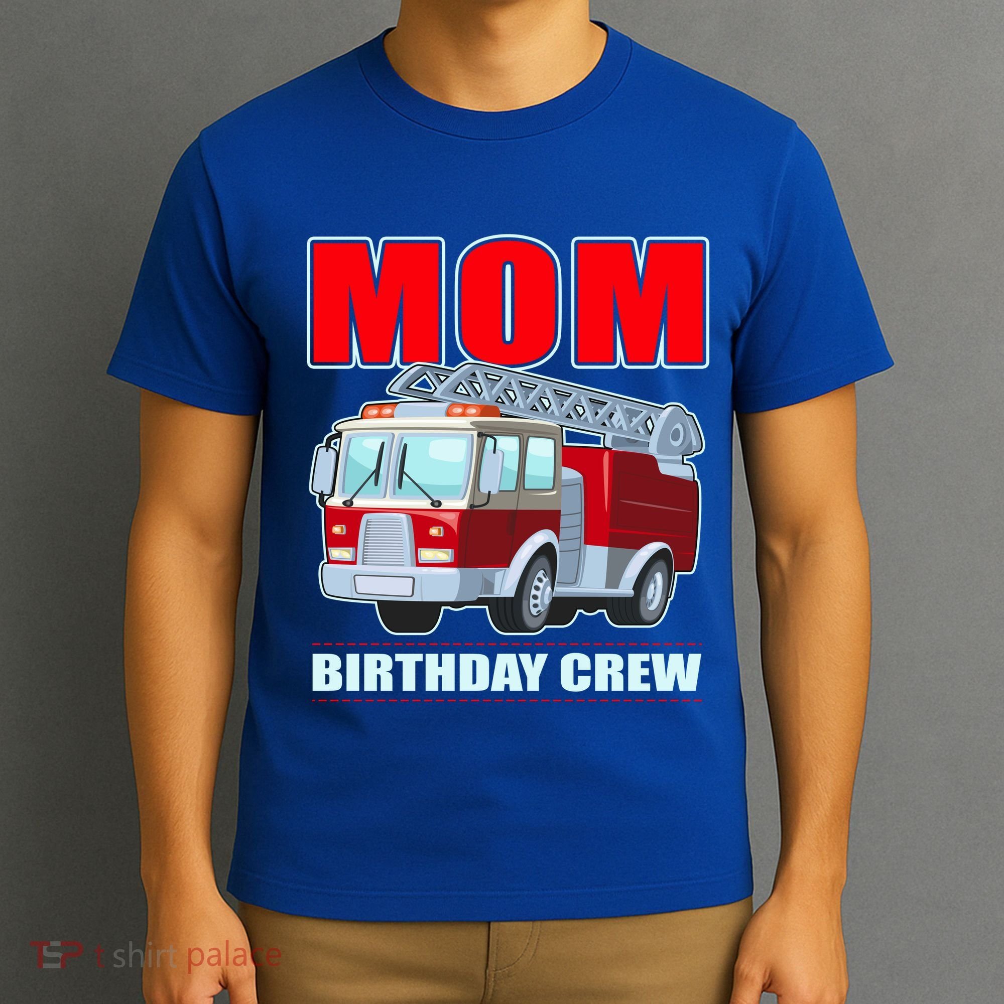 Cute Funny Mom Birthday Crew Firetruck T-Shirt