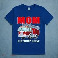 Cute Funny Mom Birthday Crew Firetruck T-Shirt thumb 5