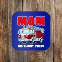 Cute Funny Mom Birthday Crew Firetruck Coaster thumb 0