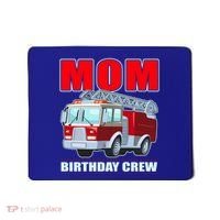 Cute Funny Mom Birthday Crew Firetruck Mousepad thumb 0
