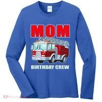 Cute Funny Mom Birthday Crew Firetruck Women's Long Sleeve Shirt thumb 0