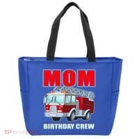 Cute Funny Mom Birthday Crew Firetruck Tote Bag thumb 0