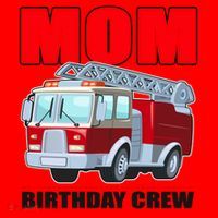Cute Funny Mom Birthday Crew Firetruck Santa Hat thumb 1