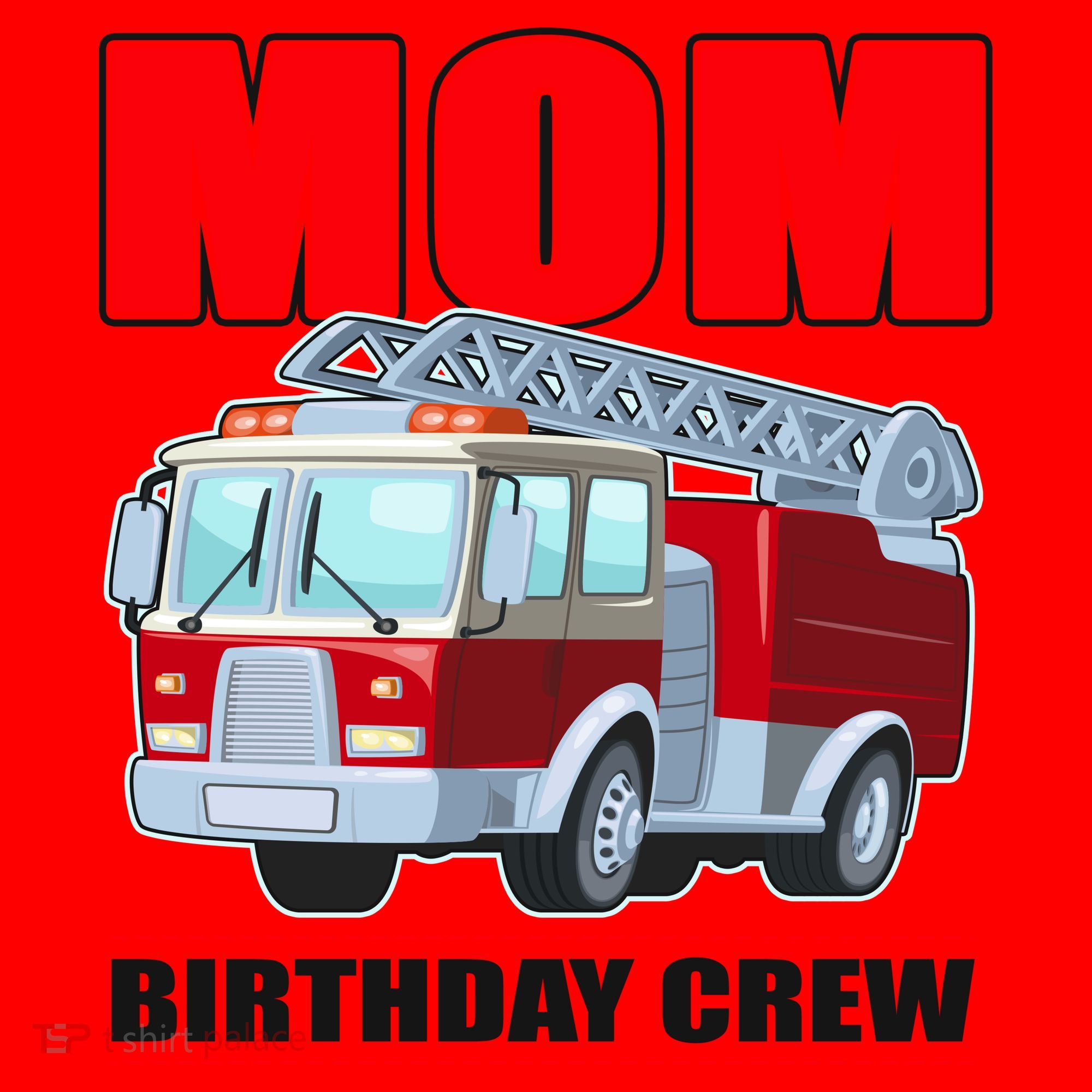 Cute Funny Mom Birthday Crew Firetruck Santa Hat