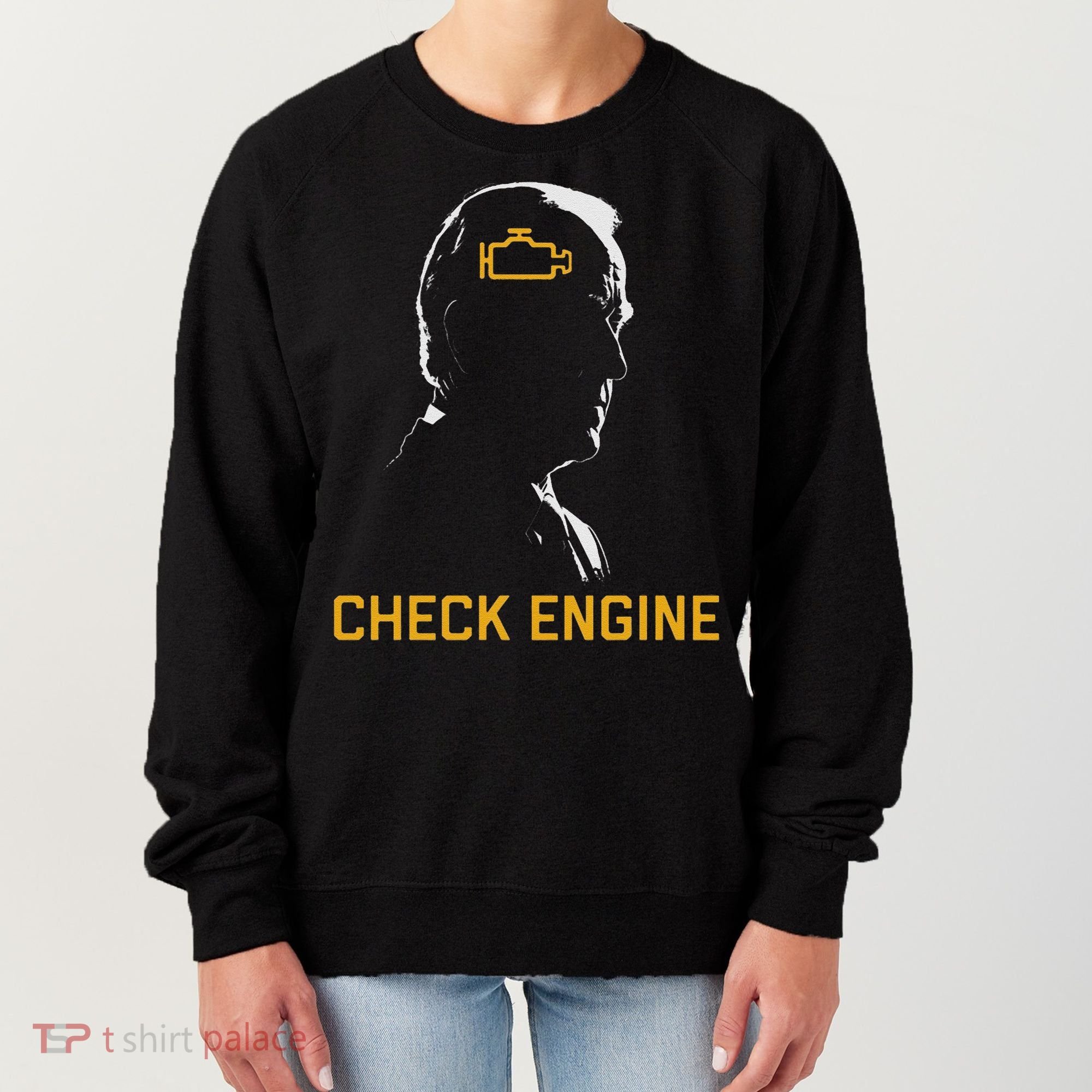 Cute Funny Meme Biden Check Engine Light Anti Biden Women's Sweatshirt