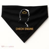 Cute Funny Meme Biden Check Engine Light Anti Biden USA-Made Doggie Bandana thumb 0