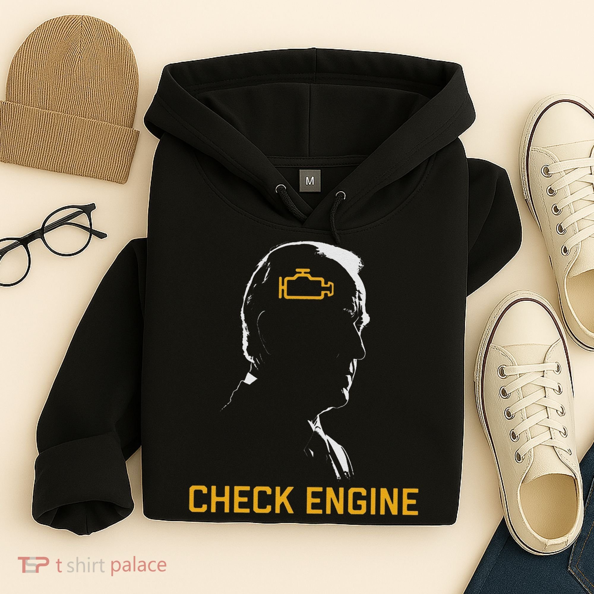 Cute Funny Meme Biden Check Engine Light Anti Biden Hoodie
