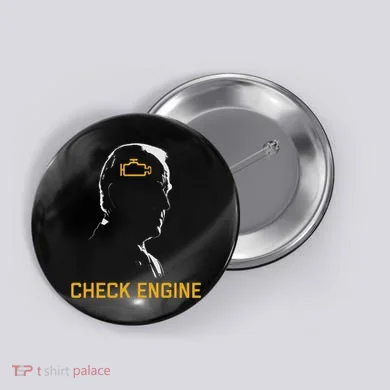 Cute Funny Meme Biden Check Engine Light Anti Biden Button