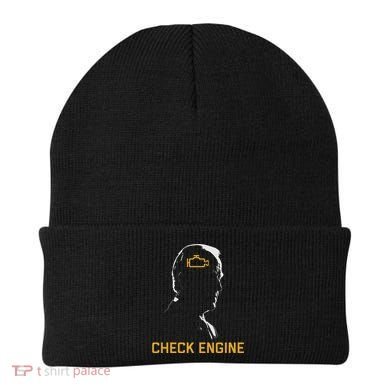 Cute Funny Meme Biden Check Engine Light Anti Biden Beanie