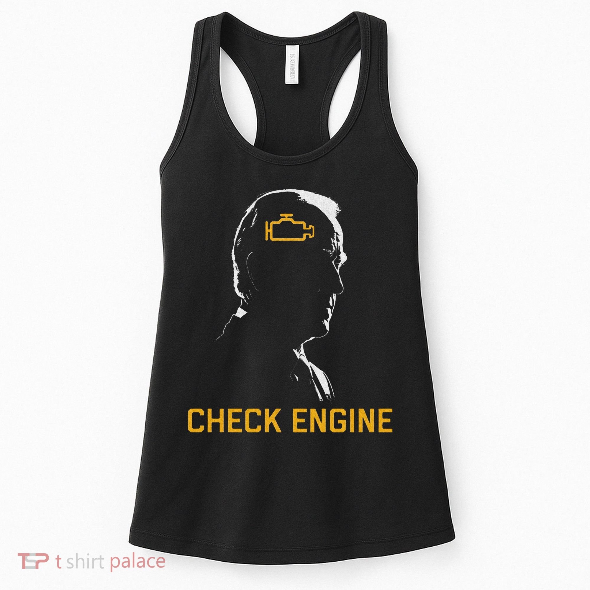 Cute Funny Meme Biden Check Engine Light Anti Biden Women's Tank Top