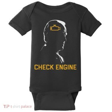 Cute Funny Meme Biden Check Engine Light Anti Biden Baby Bodysuit
