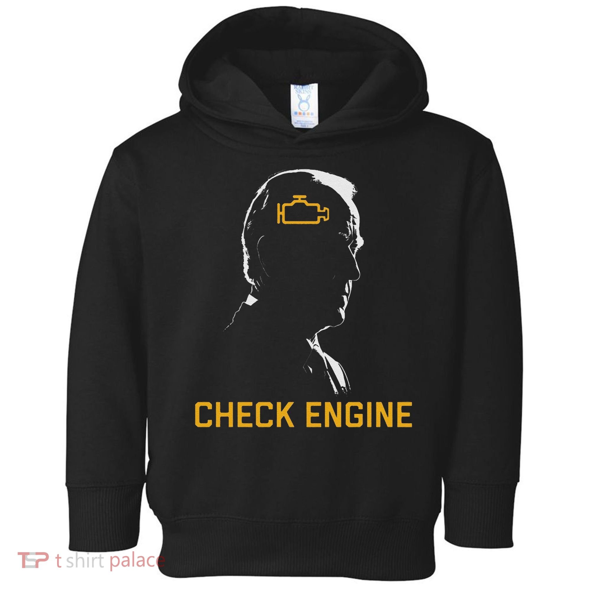 Cute Funny Meme Biden Check Engine Light Anti Biden Toddler Hoodie