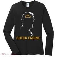 Cute Funny Meme Biden Check Engine Light Anti Biden Women's Long Sleeve Shirt thumb 0