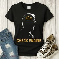 Cute Funny Meme Biden Check Engine Light Anti Biden Women's T-Shirt thumb 3