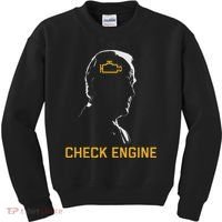 Cute Funny Meme Biden Check Engine Light Anti Biden Kids Sweatshirt thumb 0