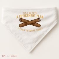 Cigar For Men Cigar Smoker Grandpa Dad Fathers Day USA-Made Doggie Bandana thumb 0
