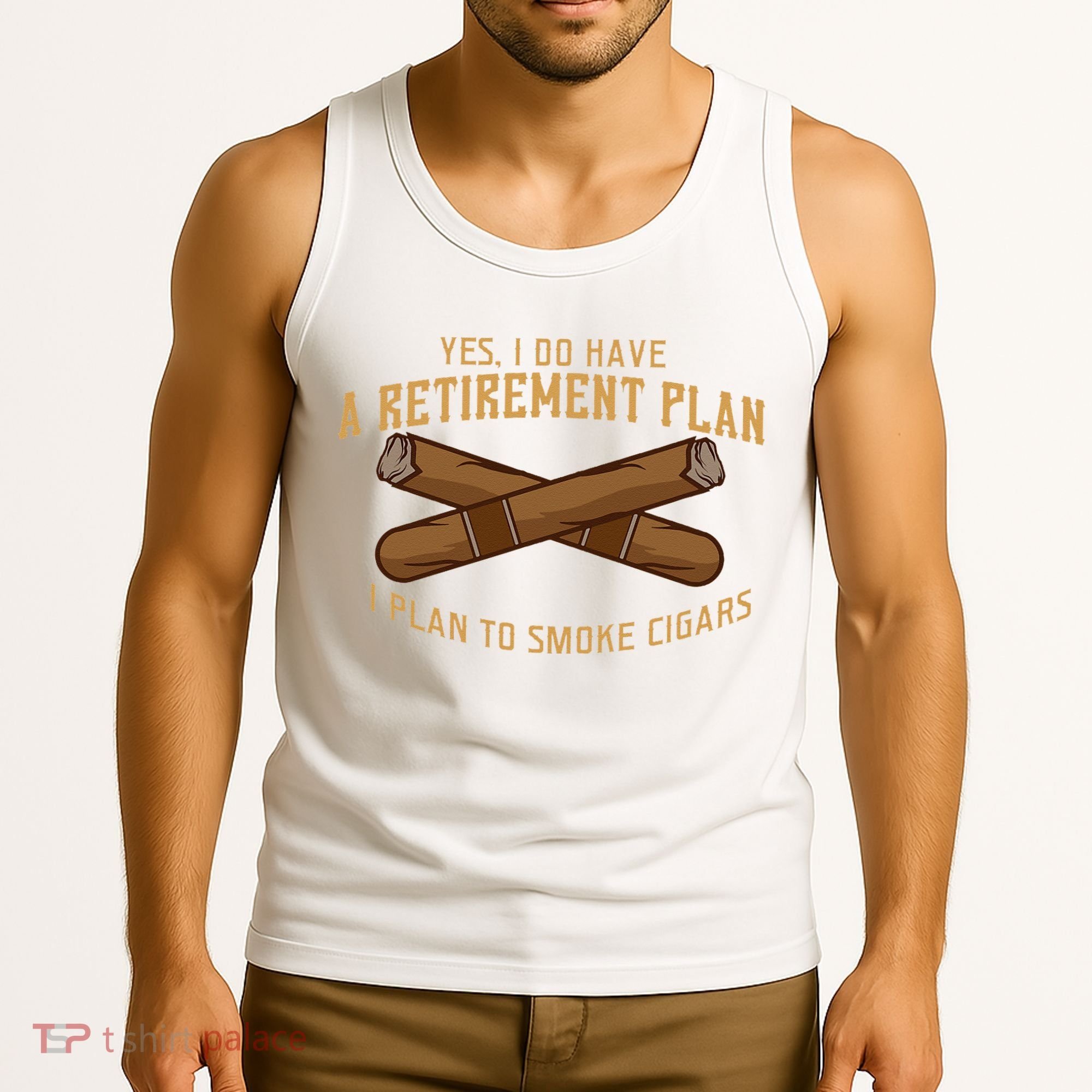Cigar For Men Cigar Smoker Grandpa Dad Fathers Day Tank Top