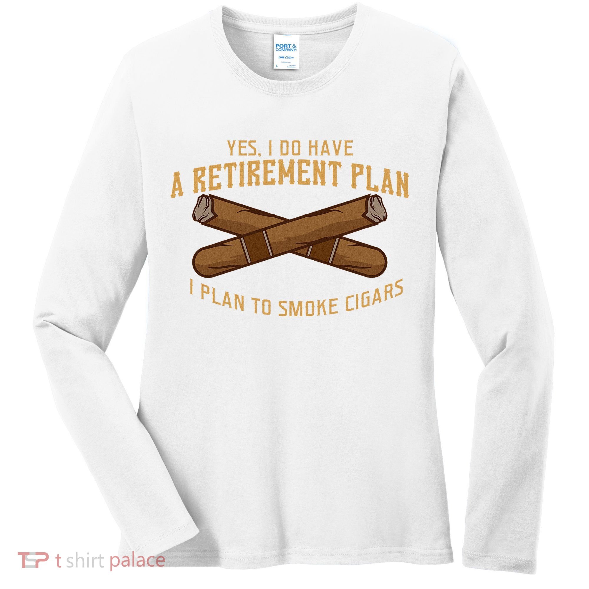 Cigar For Men Cigar Smoker Grandpa Dad Fathers Day Women's Long Sleeve Shirt