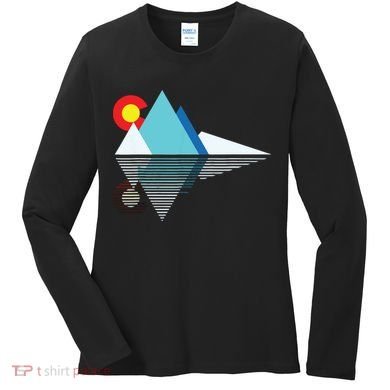 Colorado Flag Mountain Women's Long Sleeve Shirt
