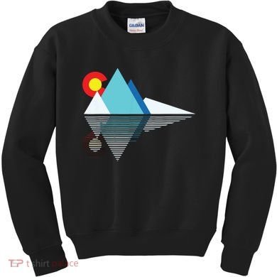 Colorado Flag Mountain Kids Sweatshirt