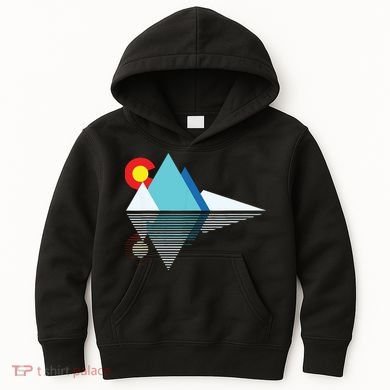 Colorado Flag Mountain Kids Hoodie