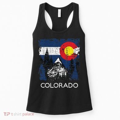 Colorado Flag Mountain Women's Tank Top