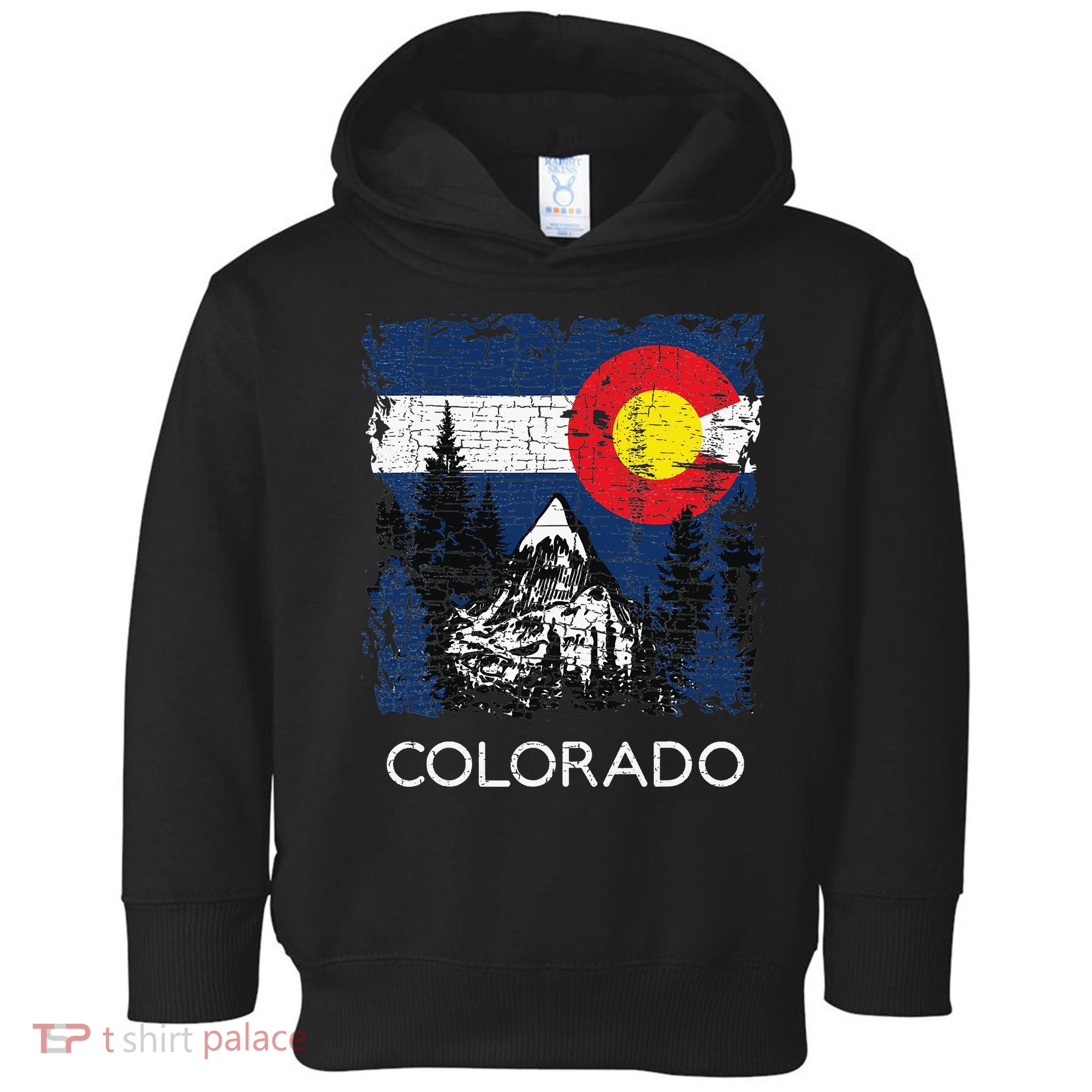 Colorado Flag Mountain Toddler Hoodie