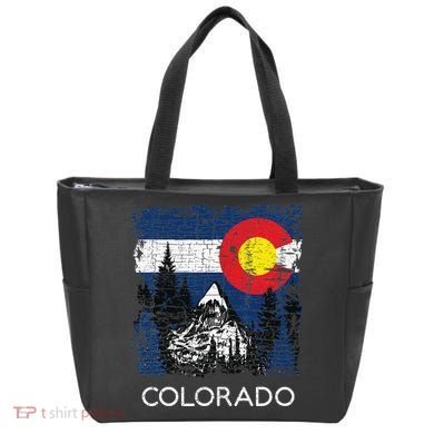 Colorado Flag Mountain Tote Bag