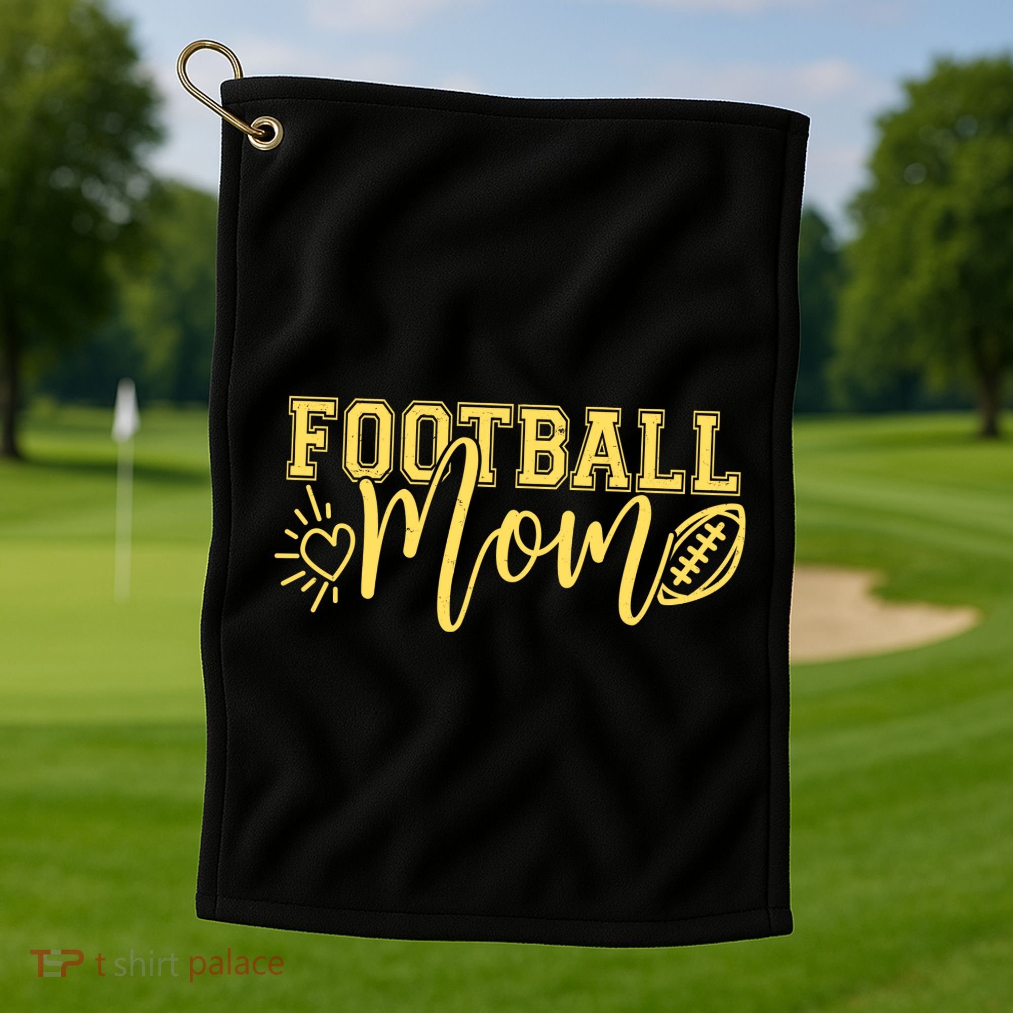 Cute Football Mom Golf Towel