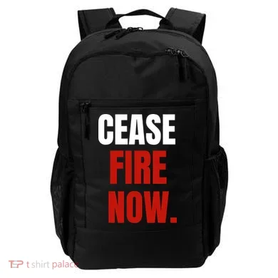 Cease Fire Now. Backpack