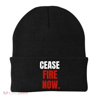 Cease Fire Now. Beanie