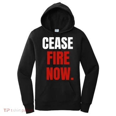 Cease Fire Now. Women's Hoodie